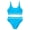 Sky blue, variant on Usaibhir Girls Swimsuit Two Piece High Waist Athletic Piping Girls Bathing Suit Cute Fashion Classic Bikinis Set Kids Swim Suits 9-15T