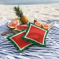 thumbnail image 5 of 2 Pack Outdoor Waterproof Throw Pillow Covers,Abstract Summer Watermelon Texture Decorative Square Patio Pillowcases for Chair Couch Sofa 16x16in, 5 of 9