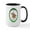 White/Black Inside, variant on CafePress - Santa Watching Golden Large Mug - 15 oz Ceramic Large White Novelty Mug