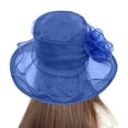 thumbnail image 3 of Tnobhg Ladies Organza Flower Hat Wide Brim Outdoor Beach Hat Foldable Sun Hat Retro Style Evening Party Banquet Top Hat Women Elegant Clothing Accessories, 3 of 8