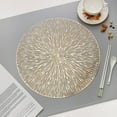 thumbnail image 5 of XIANXIAN Round Placemat 15 inch PVC Hollow Placemat Washable and Easy to Clean Stain Heat and Water Resistant Dining Table Mat for Daily Use and Wedding Decoration, 5 of 5