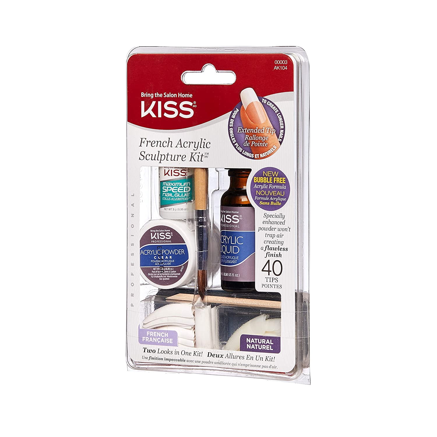 Kiss French Acrylic Sculpture Kit (Pack of 3)