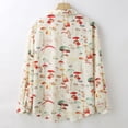 thumbnail image 4 of Camisas Casuales Para Hombre Camisa de manga larga de otoño e invierno para hombre Camisa con bolsillo con solapa y estampado de pecho (Beige, XXL), 4 of 7