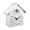 White, variant on Nomeni 5.79" Quartz French Country Wooden Indoor Wall Clock, Silent Mechanism