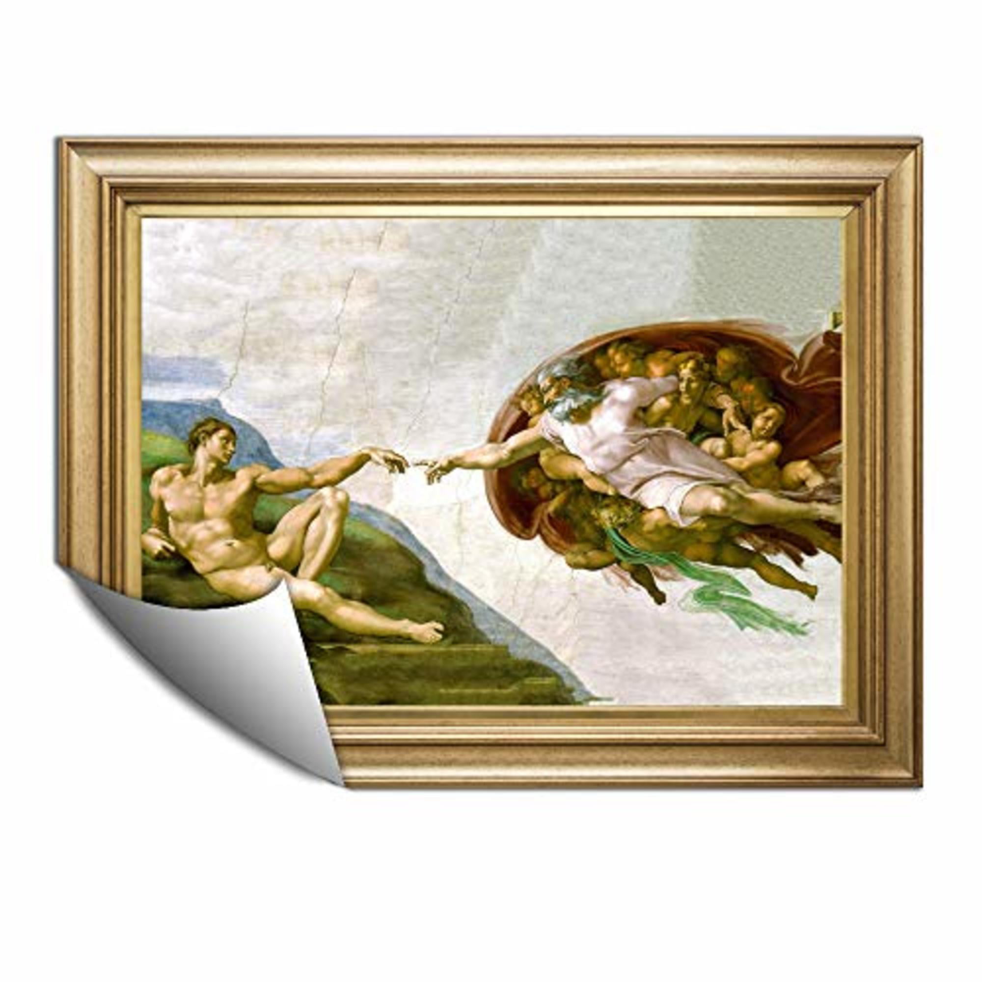 IDEA4WALL The Creation of Adam by Michelangelo Art Prints Wallpaper Large  Wall Stickers for Home Decoration - 24
