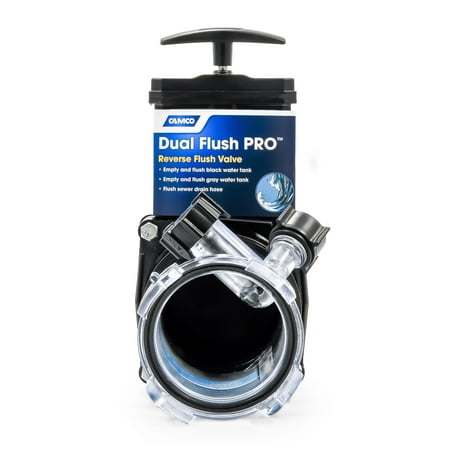 Camco Dual Flush Pro Holding Tank Rinser with Gate Valve- Thoroughly Cleans Entire Septic System and Breaks Down Tough Clogs in Pipes (Best Way To Clean Septic Tank)