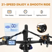 Apex Electric Bike for Adults, 27.5 Electric Mountain Bike with 21-Speed, Peak 1200W Motor 28MPH Top Speed, (Black)