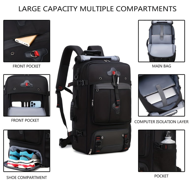 Travel Backpack for Men and Women, Large Carry-On Bag with  display picture 2
