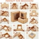thumbnail image 3 of 10 cajas de papel kraft marrón con ventana transparente, caja de regalo cuadrada de papel kraft de 13 x 13 x 5 cm (5,12 x 5,12 x 1,97 pulgadas)., 3 of 9