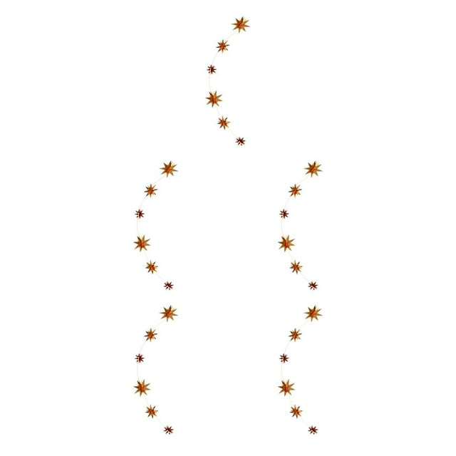 yingyy 1 Set Star Decorations Hanging Ornament Simple Stereo Stars Pendant Xmas Pendants Craft Decoration Decor Props for Layout Golden 5Set