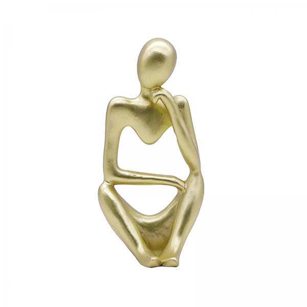 2x Abstract Thinker Sculpture Creative Resin Figurine Characters Thinking People Crafts Ornaments Sandstone Statues Birthday Gifts Gloria Figura pensador abstracto
