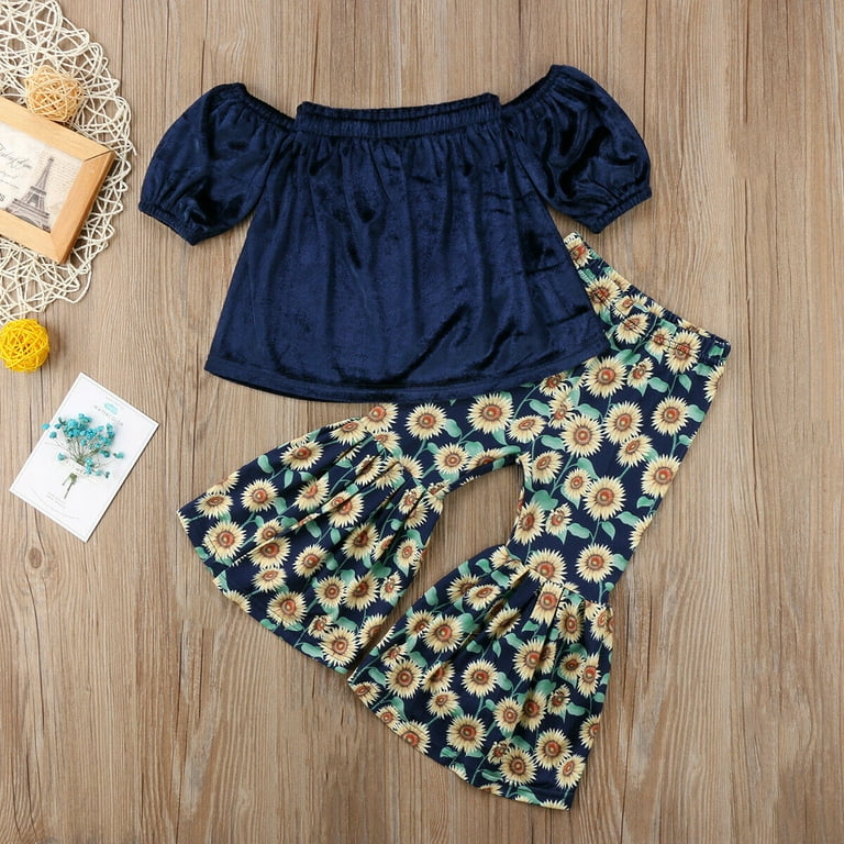 SHEIN Toddler Girls Floral & Checkered Print Drop Shoulder Tee & Shorts