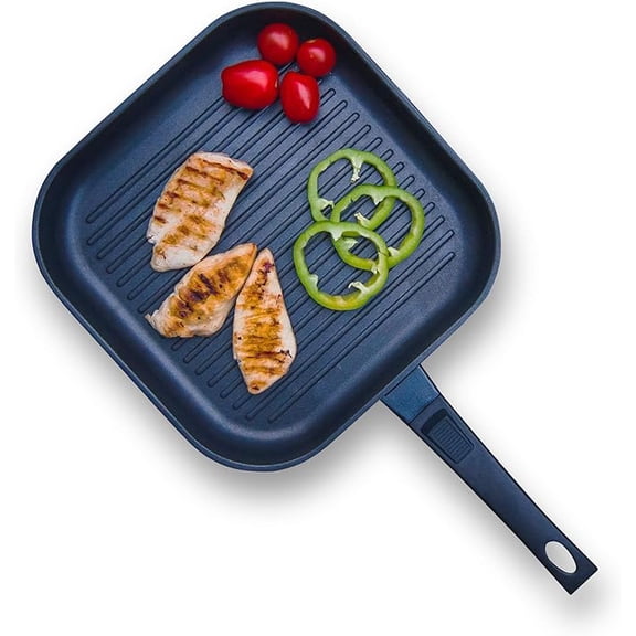 Jean-Patrique The Anything Pan | A square, non-stick griddle pan | Skillet | with detachable handle. Suitable for use with any oven or any stove top | 11.61 x 2.17 x 14.17 inches | From