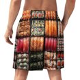thumbnail image 2 of NICKSUN Shorts de Pyjama Amusants pour Hommes, Bas de Pyjama Doux avec Poches, Sushi Slash, TG, 2 of 6