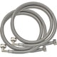 thumbnail image 1 of Eastman 41066 - Conector para lavadora (2 unidades, conexi&oacute;n FHT de 3/4 pulgadas, codo de 90 grados, mangueras trenzadas de acero inoxidable de 6 pies, 41066, 1 of 6
