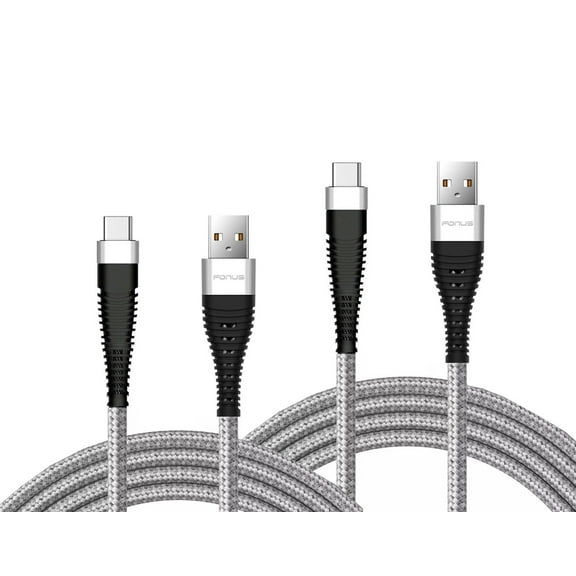 6ft and 10ft Long USB-C Cables for Kyocera DuraXV Extreme E4810 Phone - Fast Charge TYPE-C Cord Power Wire Data Sync Braided Z1G for Kyocera DuraXV Extreme E4810 Model