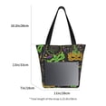 thumbnail image 5 of Gaeub Carnival Mardi Gras3 Printed Tote Bag Grocery Bag Reusable Shoulder Bag with Zip for School Kitchen Park DIY, 5 of 9