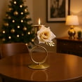 thumbnail image 6 of CuiLiyq Candlestick Holders, Christmas Decorations, Christmas Iron Metal Candlestick with Flower Decor, for Candlelight Dinner Holiday Decoration, 4.92 Inch, 6 of 6