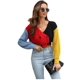 thumbnail image 1 of Chaqueta de punto de otoño e invierno para mujer, cárdigan de punto con bloques de Color y doble botonadura, suéter corto recortado de manga larga, novedad de 2022, 1 of 4
