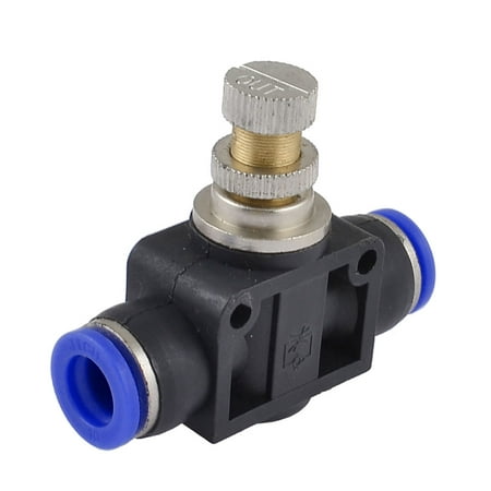 Unique Bargains Unique Bargains Pneumatic Fittings Speed Controls Controller Valve 10mm to 10mm Tube Black