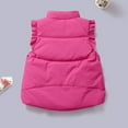 thumbnail image 7 of YTDSCS Toddler Girls Zip up Puffer down Vest Fall Winter Warm Waistcoat 3-9 Years Girls Solid Color Lace Sleeveless Jacket for Kids, 7 of 7