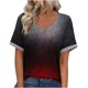 thumbnail image 1 of Camiseta de Manga Corta con Cuello en V de Primavera en Verano, 2025 Suelto Cómodo Poliéster Superior, 1 of 8