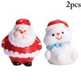 thumbnail image 1 of Bangcool 2PCS Christmas Resin Ornament Cute Mini Santa Ornament Holiday Desktop Decor, 1 of 10