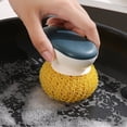 thumbnail image 4 of Billuyoard Utensilios de limpieza de cocina, cepillo para fregar, cepillo para lavar platos, utensilios de cocina, fregador, herramienta de fregado para Cocina y Comedor Azul amarillo PC 1 Billuyoard HA002848-01B, 4 of 6