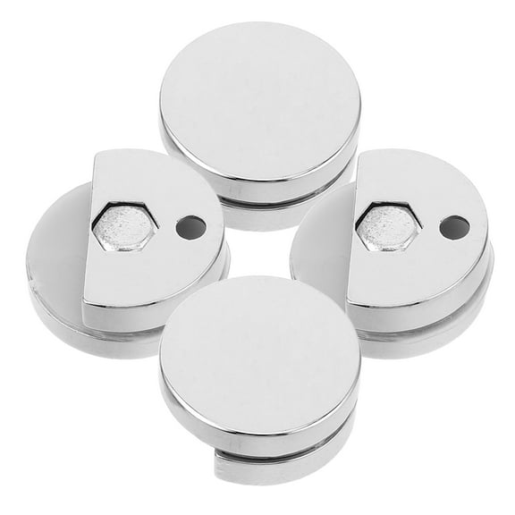 VORCOOL 4Pcs Mirror Clips Zinc Alloy Glass Holder for Bathroom Wall Mounting Hardware 1.02X1.02X0.43In