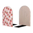 thumbnail image 2 of Lsque Floral Strawberr Printed Wood Bookends,Non-Skid Bookend for Shelves,Heavy Duty Support Bookends,Non-Slip Foam Pads for Office, Home, and Library,1 Pair, 2 of 8