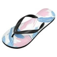 thumbnail image 2 of Unisex Comfort Flip Flops Summer Thong Sandals Non Slip Soles Flip Flop for Beach, Pool, and Daily Wear Pink and Blue Line Drawings M, 2 of 8
