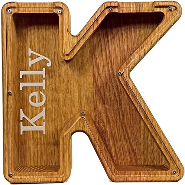 Piggy Bank Personalized Alphabet Piggy Bank Wooden Money Box Money
