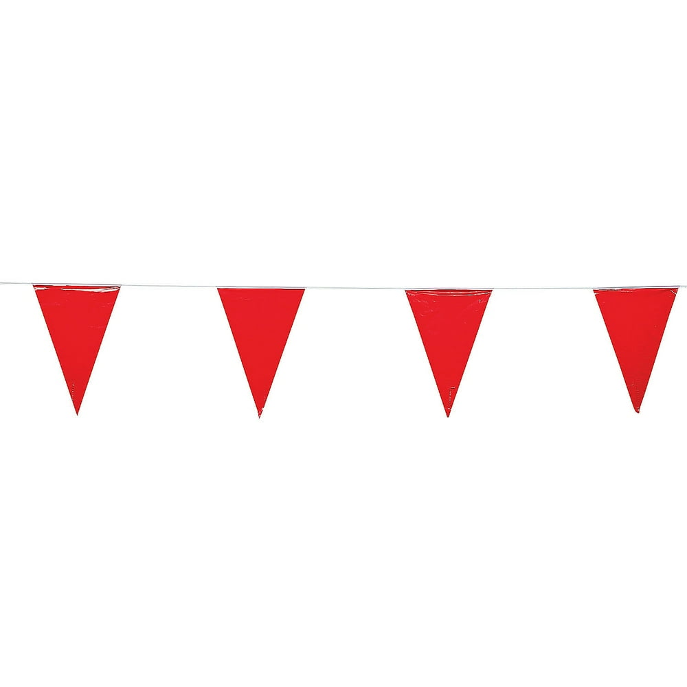 Red Pennant Banner (100Ft) - 1 Piece - Walmart.com - Walmart.com