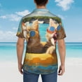 thumbnail image 4 of Pofeuu Sunglasses Beach Kittens Print Hawaiian Shirt for Men Sleeves Casual Button Down Summer Beach Dress Shirts T-Shirts,Small, 4 of 7