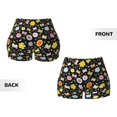 thumbnail image 3 of Sigee Flower Butterfly Print Women's High Waist Workout Shorts - Squat Proof, Tummy Control, Yoga and Gym Activewear-, 3 of 9
