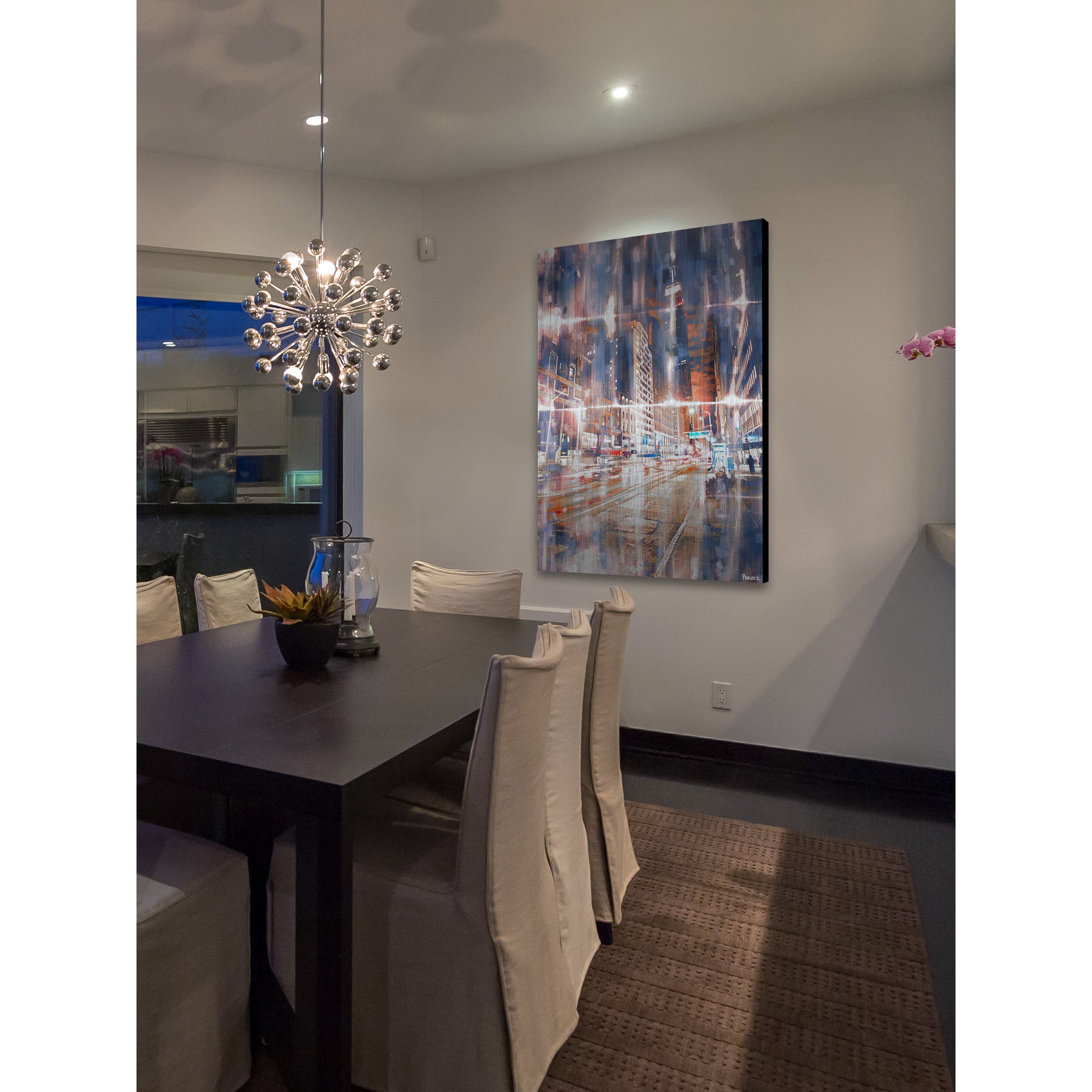 Parvez Taj  'It's a Blur' Painting Print on Brushed Aluminum 24 x 36