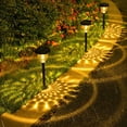 thumbnail image 4 of LED Outdoor Landscape Spotlight | Solar Powered Wireless Garden Pathway Light | Modern Black IP67 Waterproof Yard Decoration | Automatic Light Sensor | 54.5x13cm | 1 Pack, 4 of 9