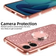 thumbnail image 3 of for Motorola Moto G 5G 2024 Phone Case with Ring Stand Lanyard Strap, Cute Glitter Girly Women Protection Shockproof 2-Layer Protective Cover - Rose Gold, 3 of 7
