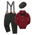 thumbnail image 1 of Traje de ropa para bebé niño YALLET para caballero de 0 a 18 m con sombrero, 1 of 6