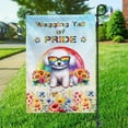 thumbnail image 3 of Wagging Tail Bichon Frise Celebrates Rainbow Pride Month LGBT LGBTQ+ Garden Flag 12x18in Double Sided Bichons Dog Lovers Gifts Idea Outdoor Decor - 01003, 3 of 5
