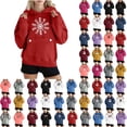 thumbnail image 4 of Fmbrln Hoodies for Women Long Sleeve Christmas Cute Wine Glass Print Hooded Sweatshirts Oversized Pullover Tops with Pockets, 4 of 4