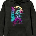 thumbnail image 2 of Godzilla Adult Mineral Wash Black Salt Long Sleeve Hooded Sweatshirt-3XL, 2 of 2