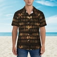 thumbnail image 4 of Easygdp Bookshelves Men's Hawaiian Shirts Print Lapel Short Sleeve for Beach, vacation, party, casual occasions - XX-Large, 4 of 9