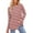 Wine, variant on Kaemgyyd Women Striped Long Sleeve Sweater Causal Oversized Knit Pullover Tops Loose Crewneck Ribbed Fall Clothing with Thumb Hole