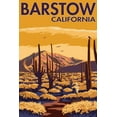 thumbnail image 3 of Barstow, California, Desert Scene with Cactus (100% Cotton Canvas Reusable Tote Bag), 3 of 3