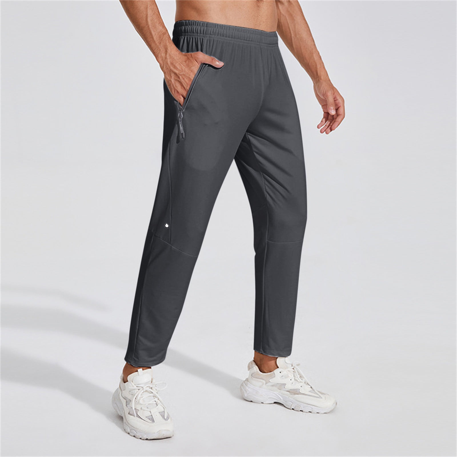 Hfolob Pants For Men Mens Solid Color Jogging Portable Fitness
