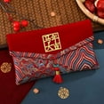 thumbnail image 2 of Tissu Brodé Enveloppe Rouge pour l'Année du Cheval, 2 of 8