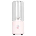 thumbnail image 2 of Licuadora portátil de 6 cuchillas, recargable por USB, multifunción, mini licuadora de frutas, vaso exprimidor para el hogar, estudiantes, 500 ml, color rosa, 2 of 14