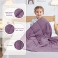 thumbnail image 3 of Teler Kids Weighted Blanket 5lbs, 36.2"x48.2" Toddler Weighted Blanket for Sleep & Calming, Breathable Heavy Blanket for Children, Purple & Dark purple, 3 of 8