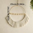 thumbnail image 3 of Bohemian Wooden Bead Cotton Rope Pendant Woven Tassel Round Wall Pendant Home Bedroom Decoration, 3 of 5